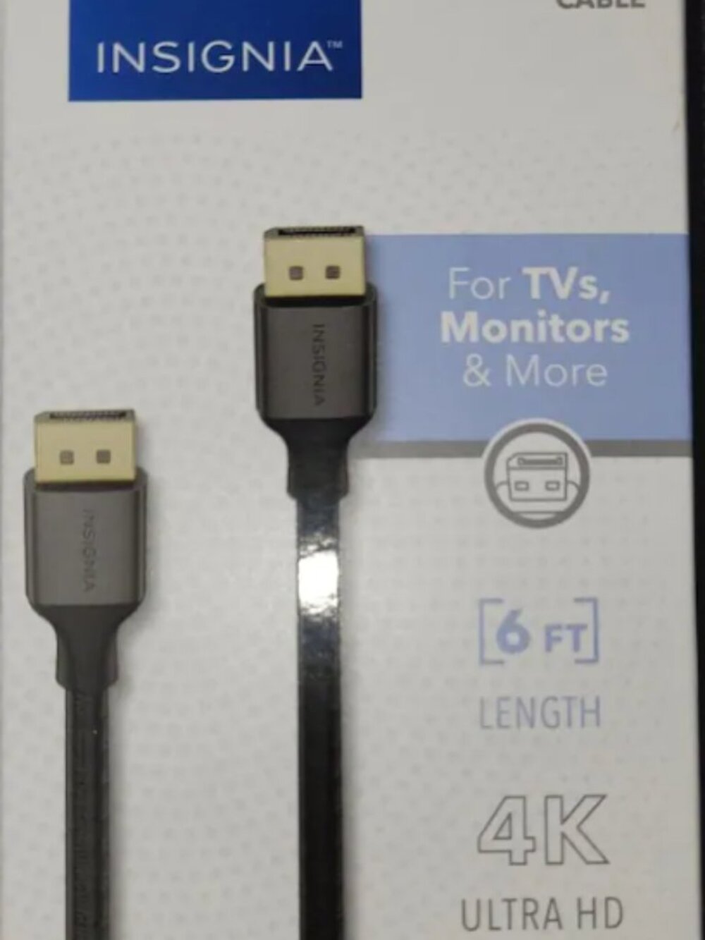 Insignia- 6' DisplayPort Cable - Black